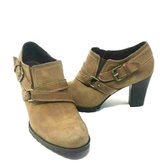 Audrey Brooke Shoes - Audrey Brooke 8M Nubuck Leather Ankle Boots Bootie